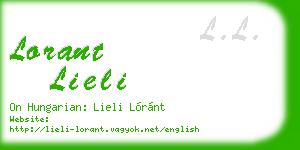 lorant lieli business card