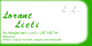 lorant lieli business card